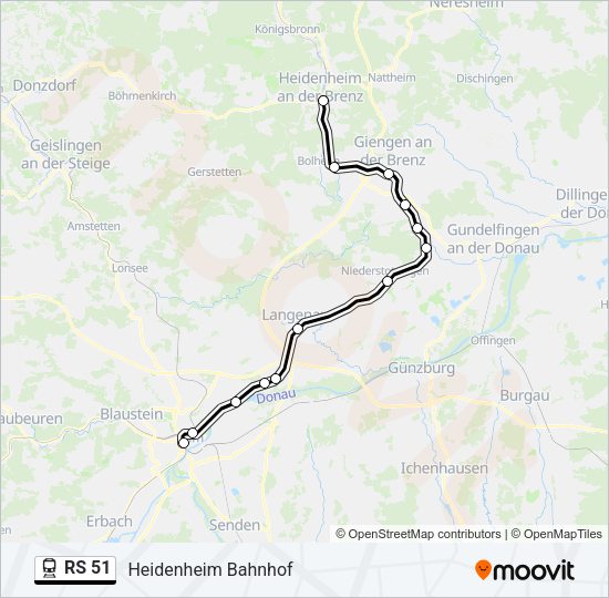 RS 51 Train Line Map