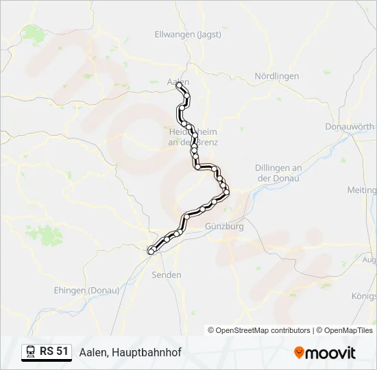 RS 51 Train Line Map