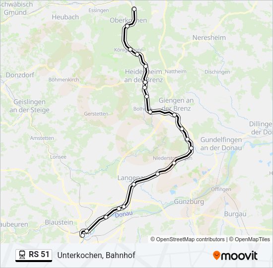 RS 51 Train Line Map