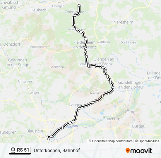 RS 51 Train Line Map
