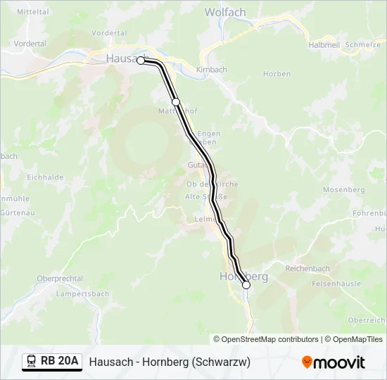 RB 20A Train Line Map