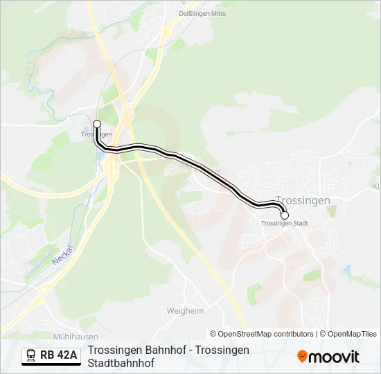 RB 42A Train Line Map