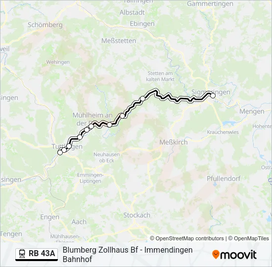 RB 43A Train Line Map
