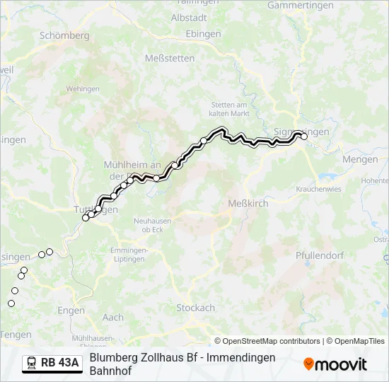 RB 43A Train Line Map