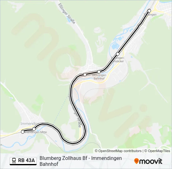 RB 43A Train Line Map