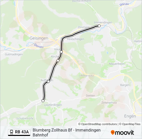 RB 43A Train Line Map