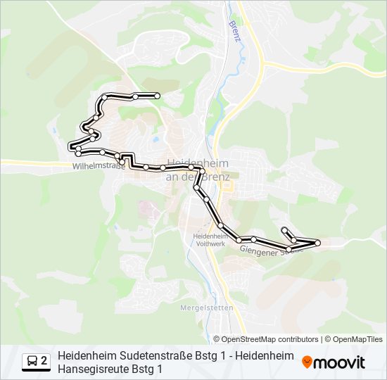 2 bus Line Map