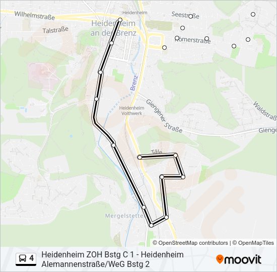 4 Bus Line Map