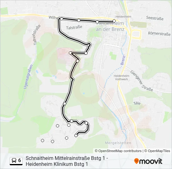 6 Bus Line Map