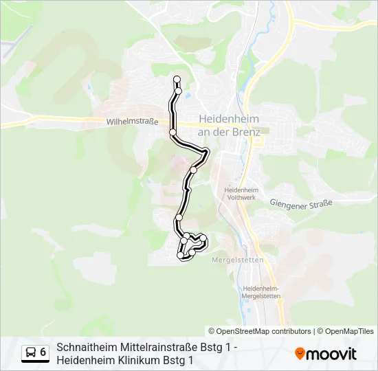 6 Bus Line Map