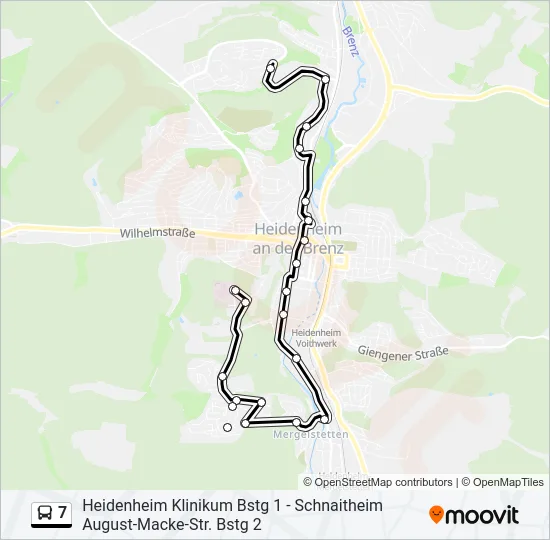 7 Bus Line Map