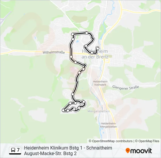 7 Bus Line Map