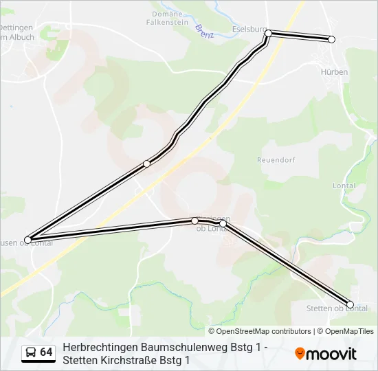64 Bus Line Map