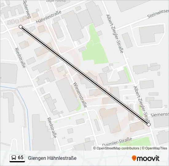 65 Bus Line Map