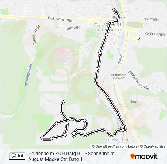 6A Bus Line Map
