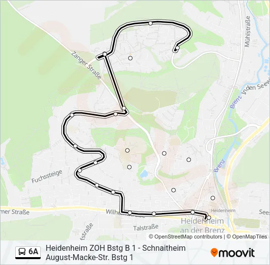 6A Bus Line Map