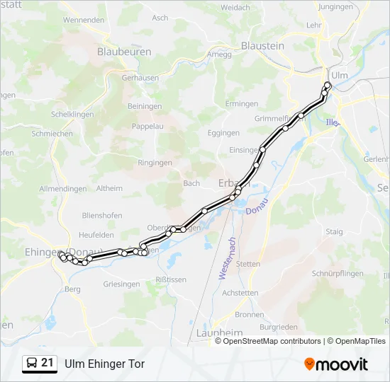 21 Bus Line Map