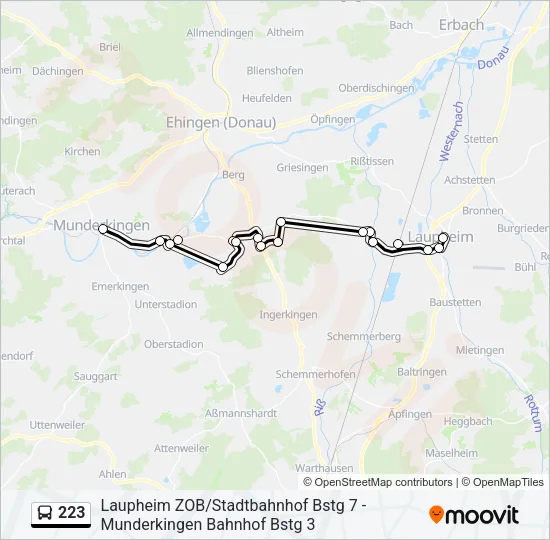 223 Bus Line Map