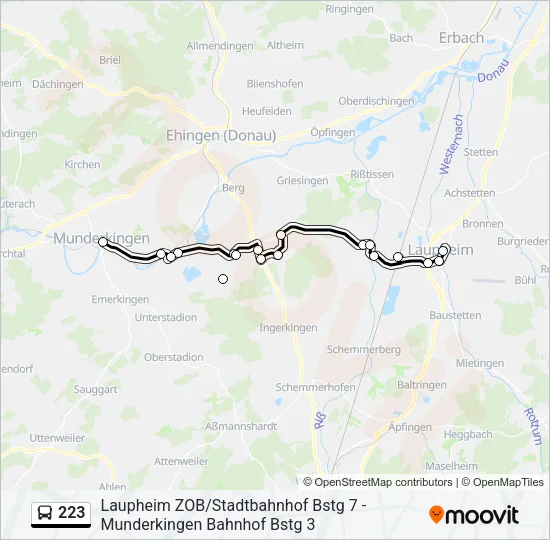 223 Bus Line Map