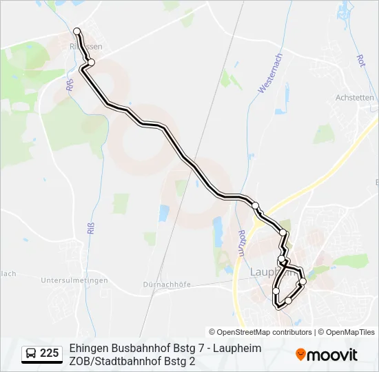 225 Bus Line Map