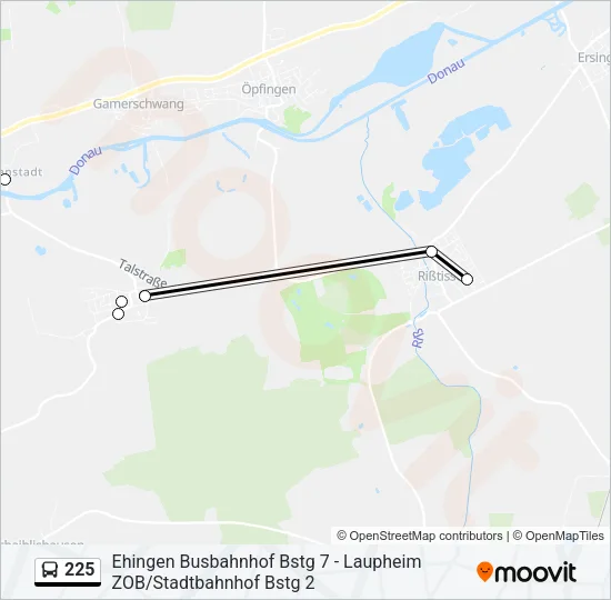 225 Bus Line Map