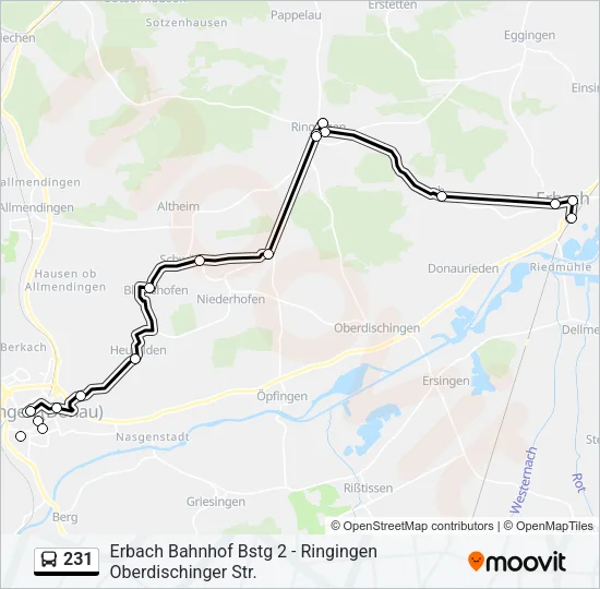 231 Bus Line Map