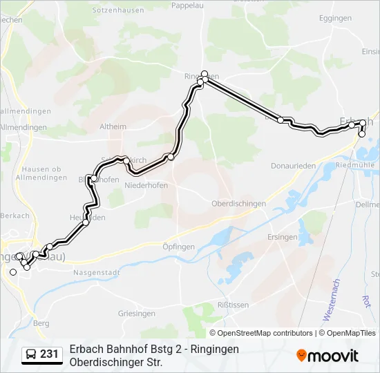 231 Bus Line Map