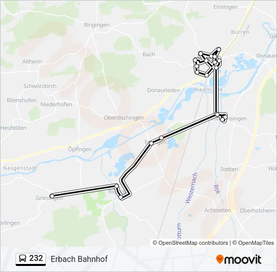 232 Bus Line Map