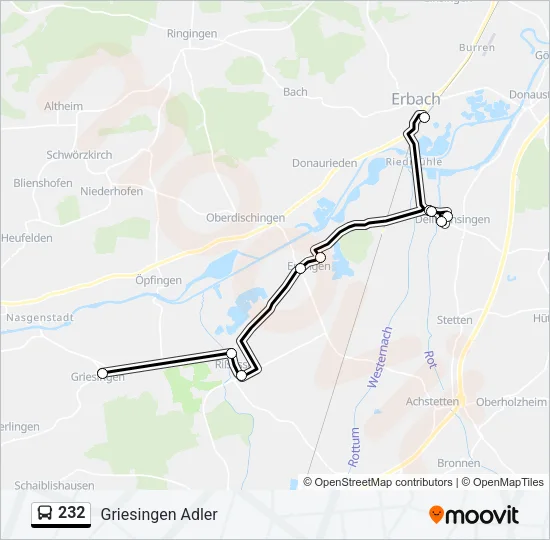 232 Bus Line Map