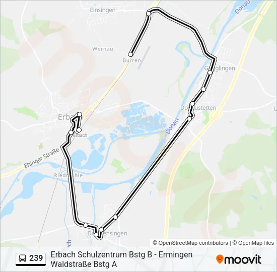 239 Bus Line Map