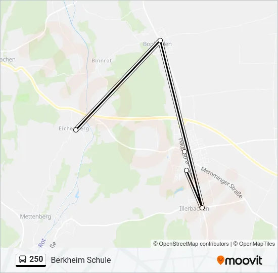 250 Bus Line Map