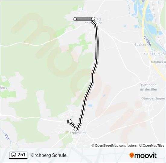 251 Bus Line Map