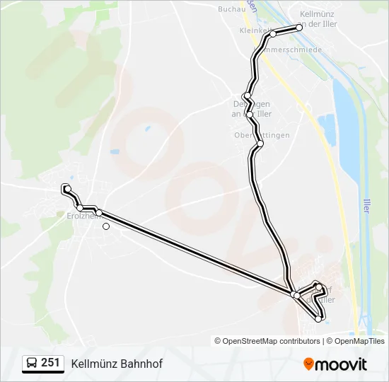 251 Bus Line Map