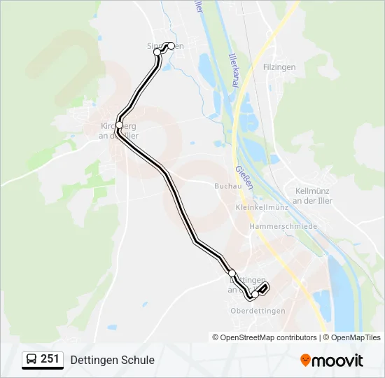 251 Bus Line Map