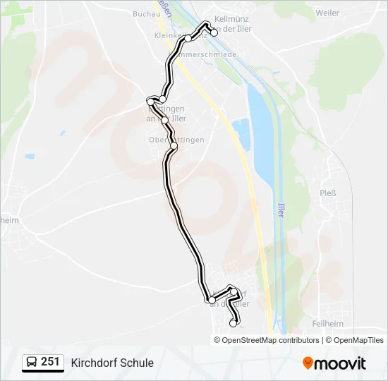 251 Bus Line Map