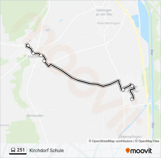 251 Bus Line Map