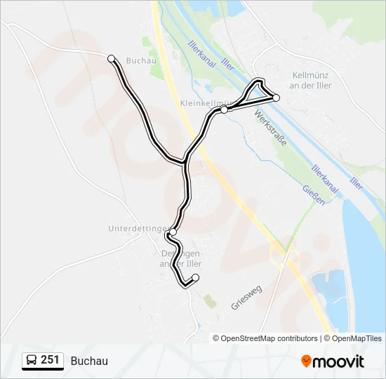 251 Bus Line Map