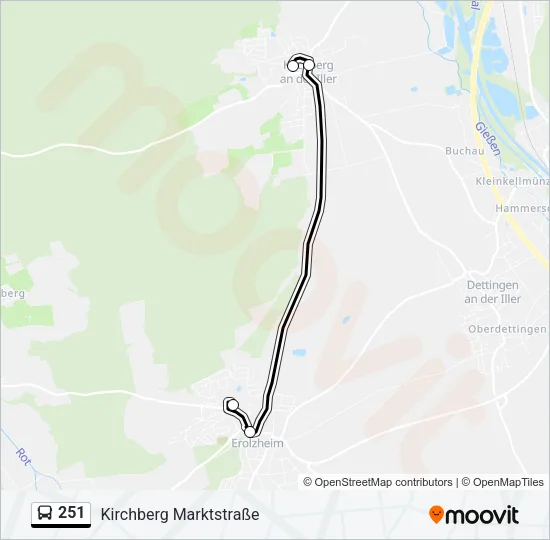 251 Bus Line Map