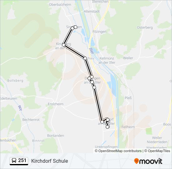 Bus 251: карта маршрута