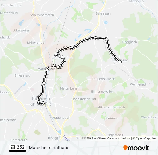 252 Bus Line Map