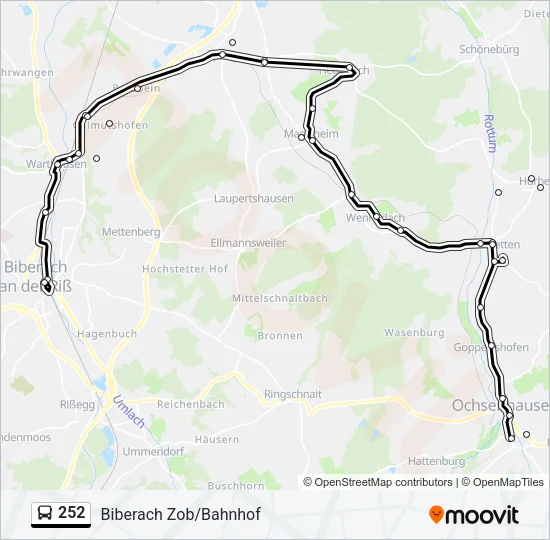 252 Bus Line Map