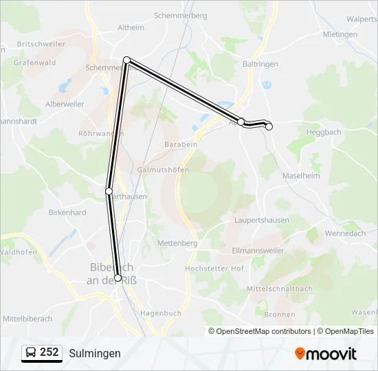 252 Bus Line Map