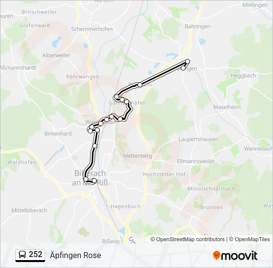 252 Bus Line Map