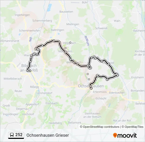 252 Bus Line Map