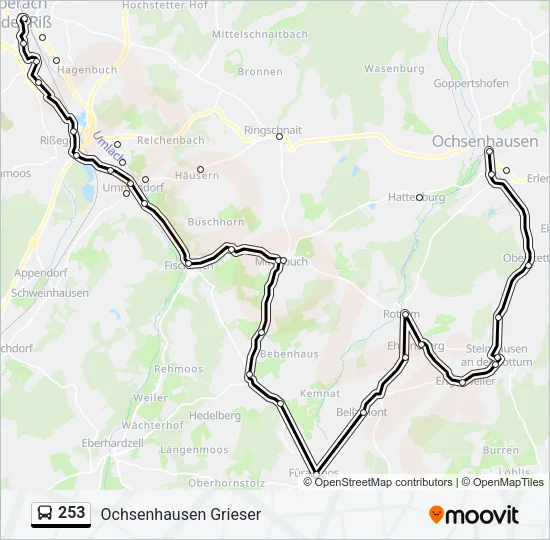 253 Bus Line Map