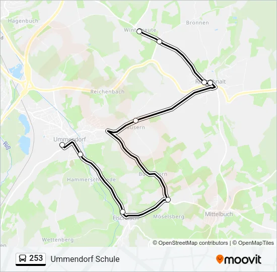 253 Bus Line Map