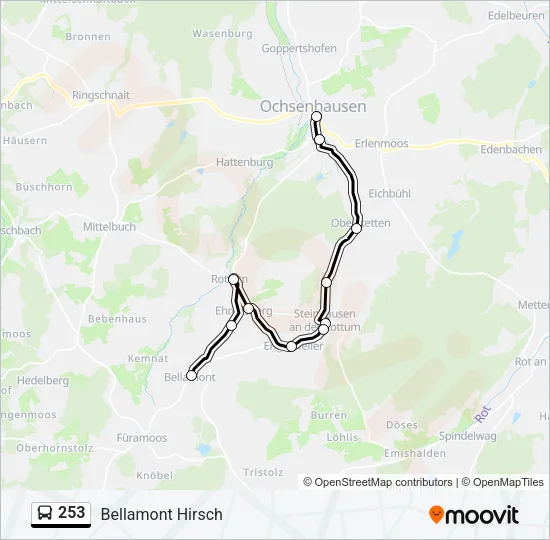 253 Bus Line Map