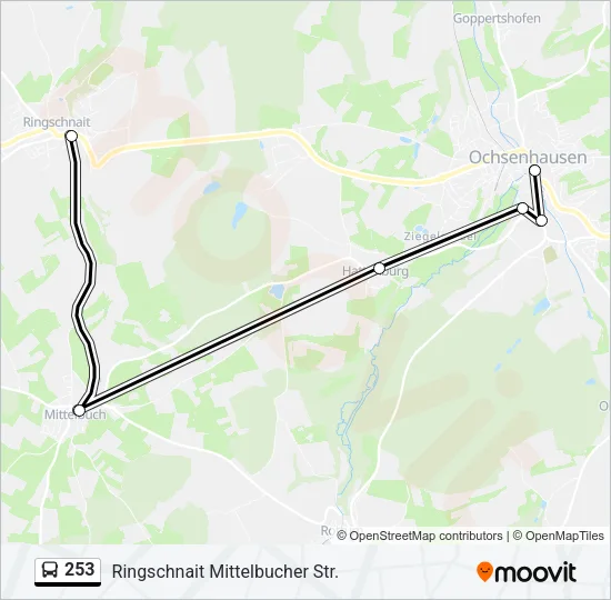 253 Bus Line Map