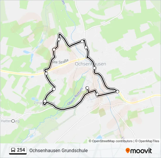 254 Bus Line Map