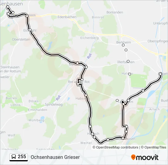 255 Bus Line Map
